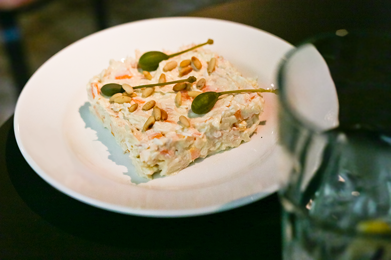 Think ensaladilla is a normal, small salad? Think again, it's made with potato, mayo and tuna.