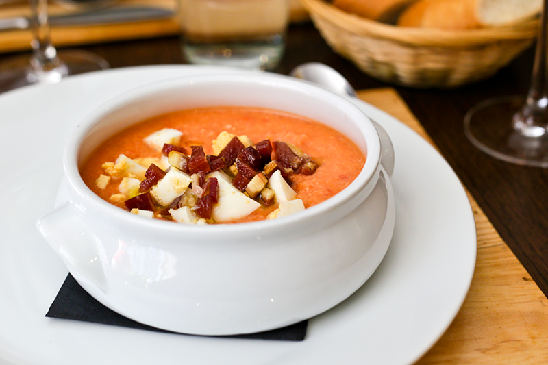 Salmorejo - a cold tomato soup - is a common order among diners, especially in summer